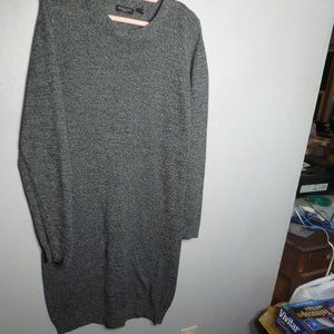 Brave Soul (London) marled grey long sleeve sweater dress L XL 14 16